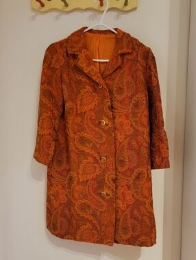 60s/70s Brocade Lightweight Coat